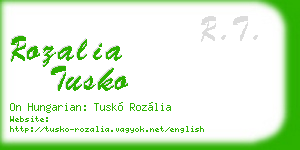 rozalia tusko business card